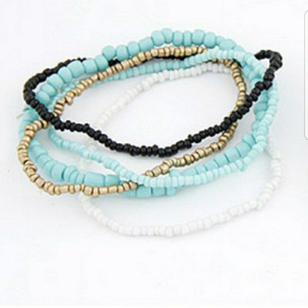 Layered Multicolored Beads Bracelet